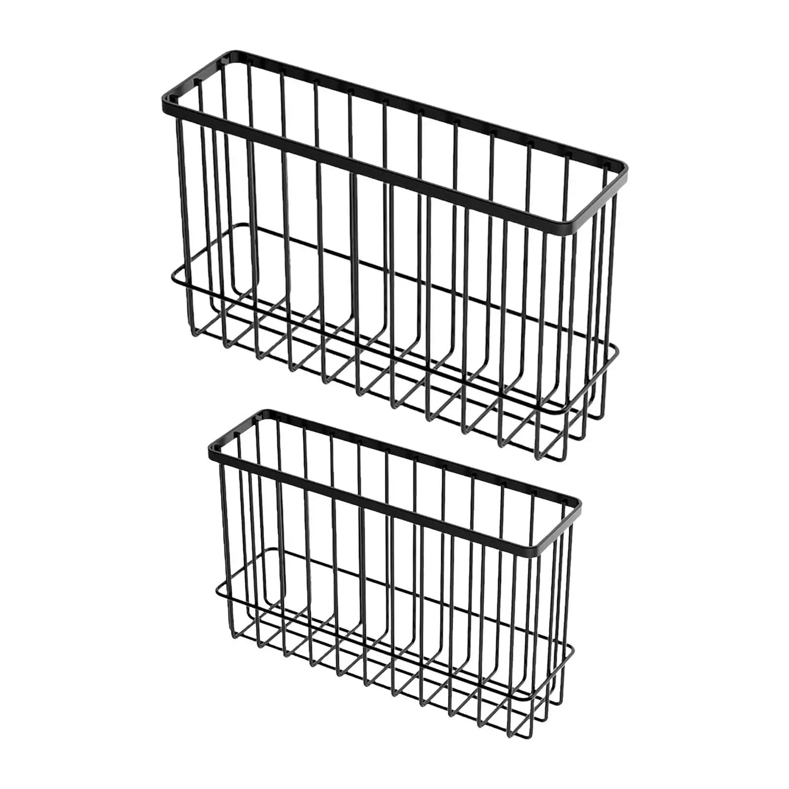 Metal Wire Hanging Storage Basket Kitchen Storage Rack Organizer for Pantry Cabinet Door Bathroom Garage