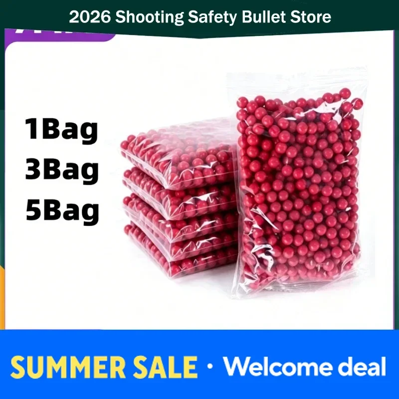 

2030 7mm Red Soft Elastic Spherical Beads, Portable Pack Outdoor Game Toy Parts 500Pcs/Bag 1Bag/3Bag/5Bag New