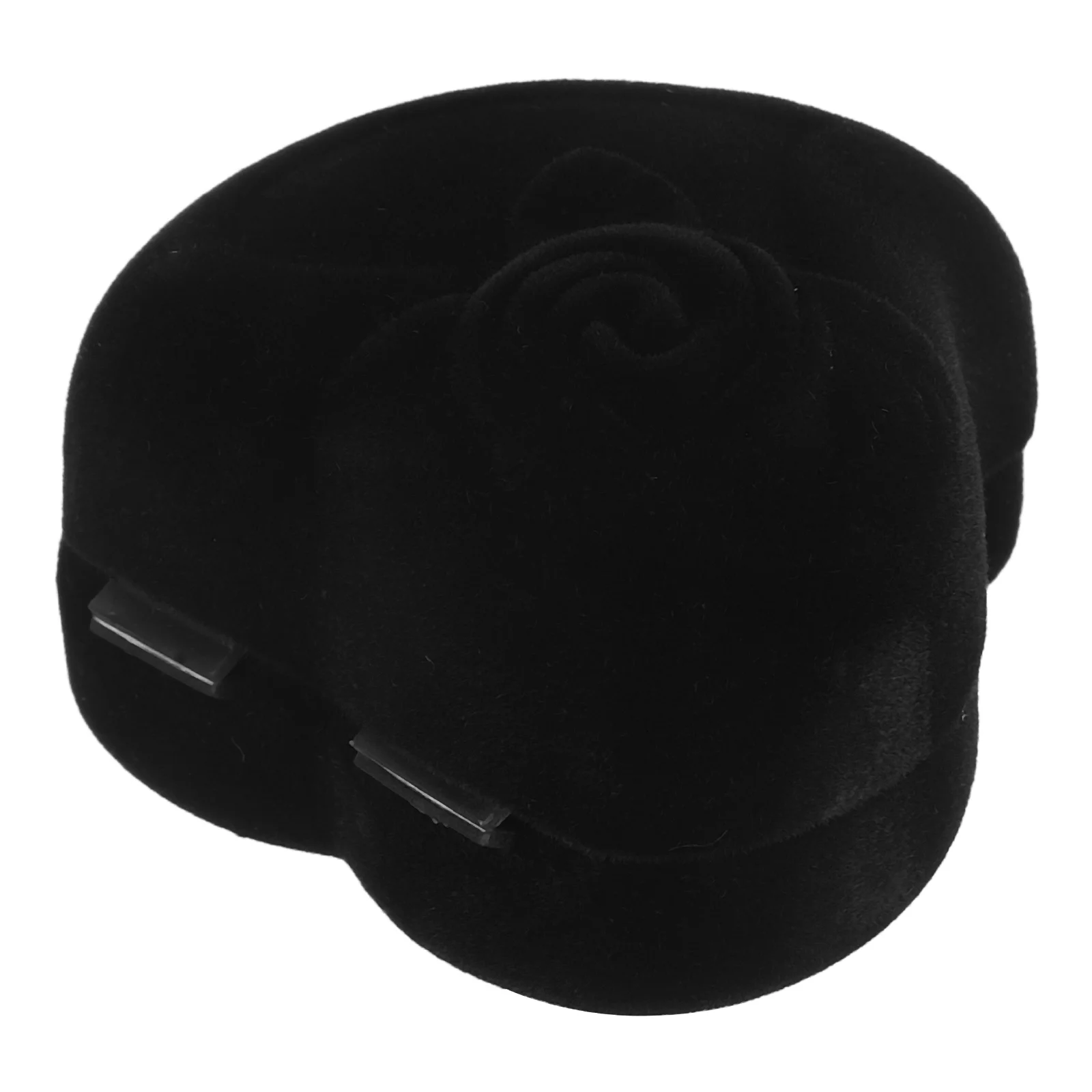 

Коробка для колец в форме сердца, романтический держатель для ювелирных изделий, флокированный интерьер для свадебного предложения, подарок на помолвку, коробка для хранения сережек