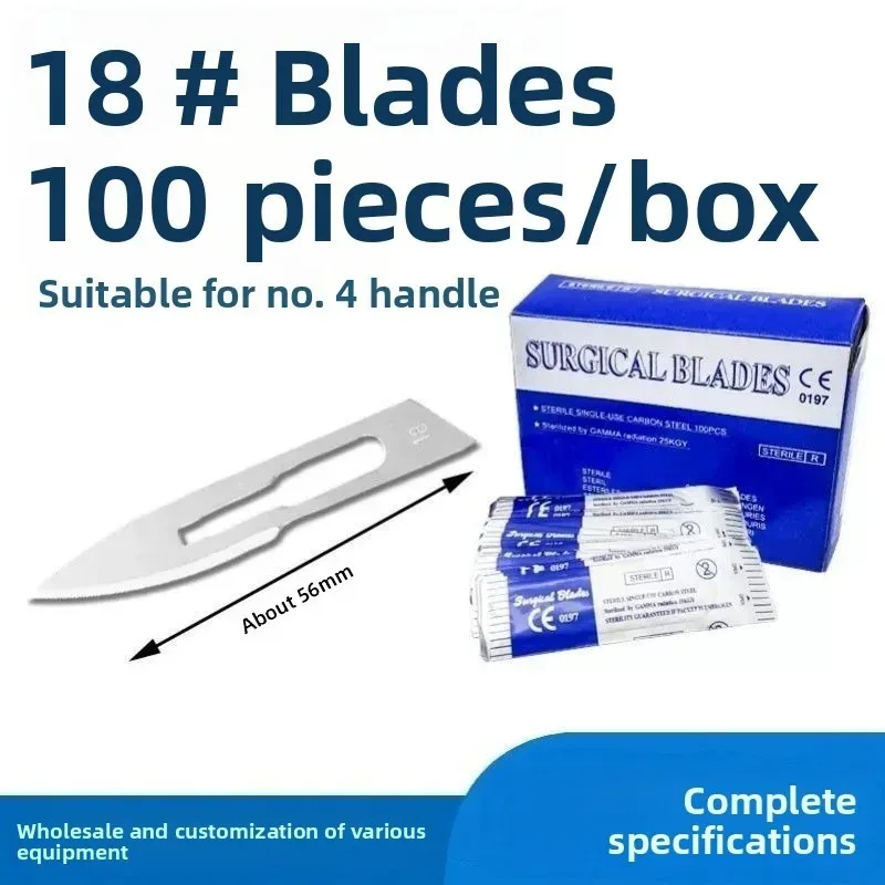 Stainless Steel 10 23 Sterile Dental Scalpel Blades Kit with 3 4 7 Handle Dissection Tool for Oral Surgery Dental Lab Use view 5