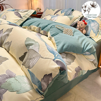Floral Style Duvet Cover Set: 100% Cotton 3 Piece Bedding Set, Breathable, 1 Duvet Cover 2 Pillowcases, Comfort, Easy Care