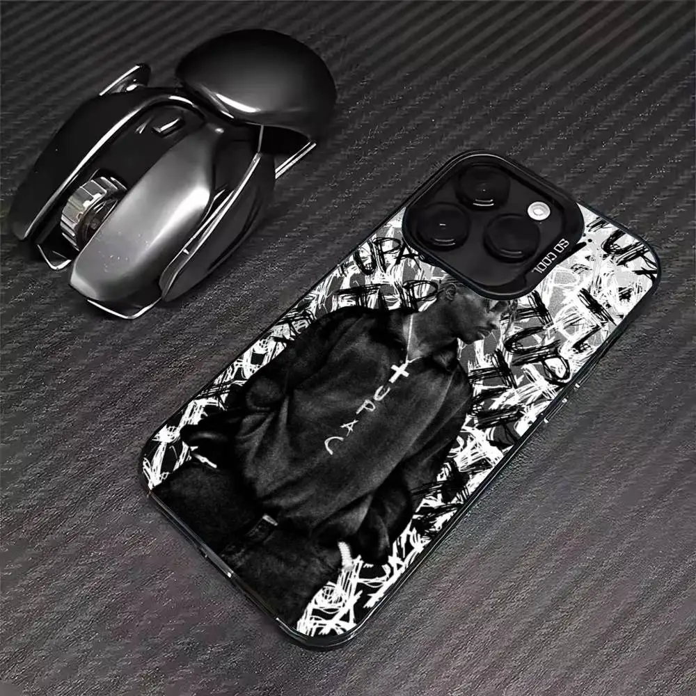 مغني الراب 2pac المغني توباك جراب هاتف آيفون 17 16 15 14 13 12 11 برو ماكس XS ماكس 7 8 زائد للصدمات سيليكون ماتي غطاء