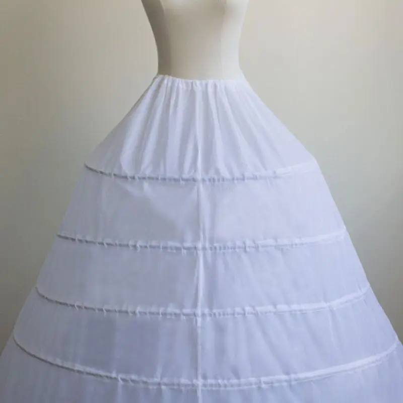 Bride Women Wedding Dress Skirt Support Costume Petticoat Slip 6-Hoops Yarnless