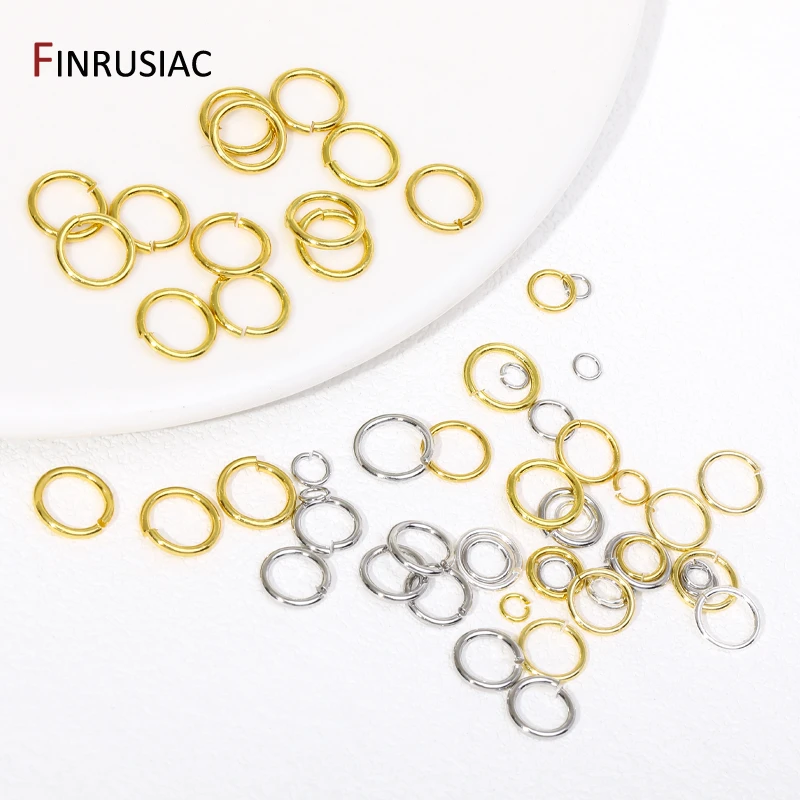 Wholesale 14K/18K Gold Plated Brass Open Jump Rings Split Rings Connector Rings For DIY Fashion Jewelry Making Findings image 6