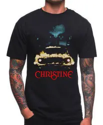 Unique Christine Shirt 1980's Horror Movie Film Cult T-Shirt Summer Cotton Short Sleeve O-Neck Mens T Shirt New S-3XL