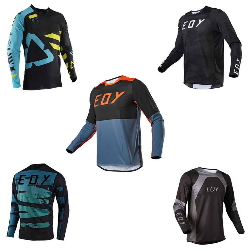 

Motorcycle Jersey Quick Dry Mountain Bike T-Shirt Long Sleeve Downhill Smartfox Jersey MTB T shirt Moto Camo Breathable