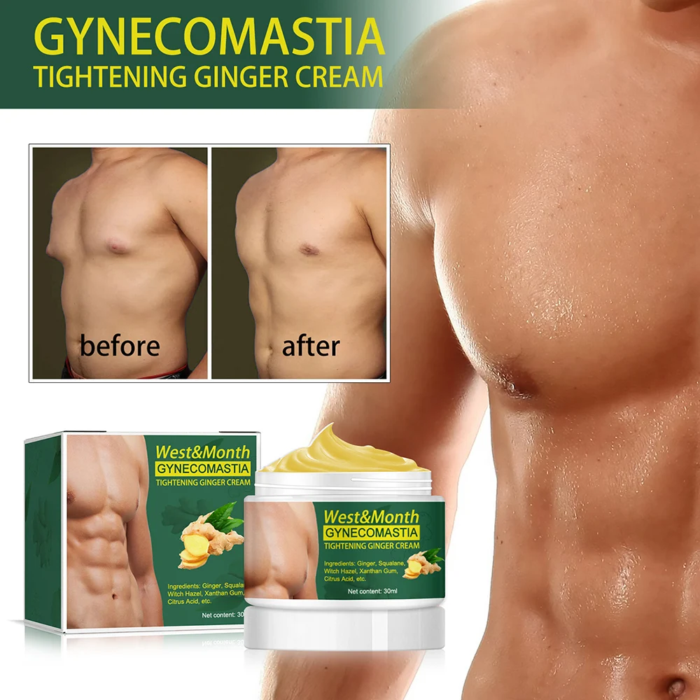 

30ml Gynecomastia Tightening Ginger Cream Body Contouring Creams For Men Body Shaping Men Body Shaping Cream Geantle Burning Fat