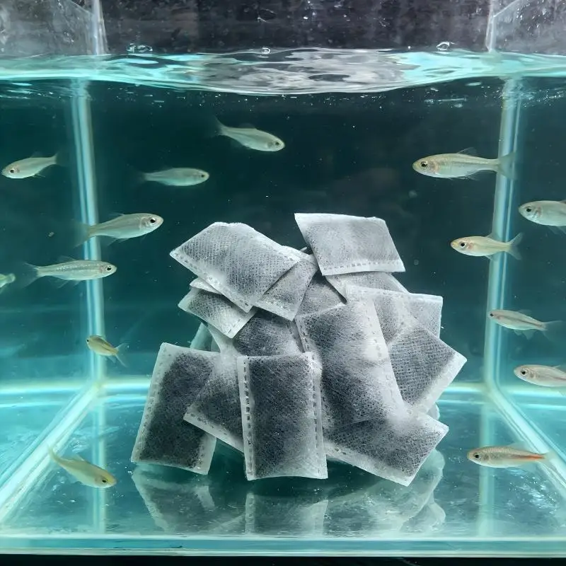 Aquarium Activated Carbon Filter Media Bags 10/20/40Pcs Fish Tank Water Purifier Odor Removal Filter Accessories For Aquatic Fil view 2