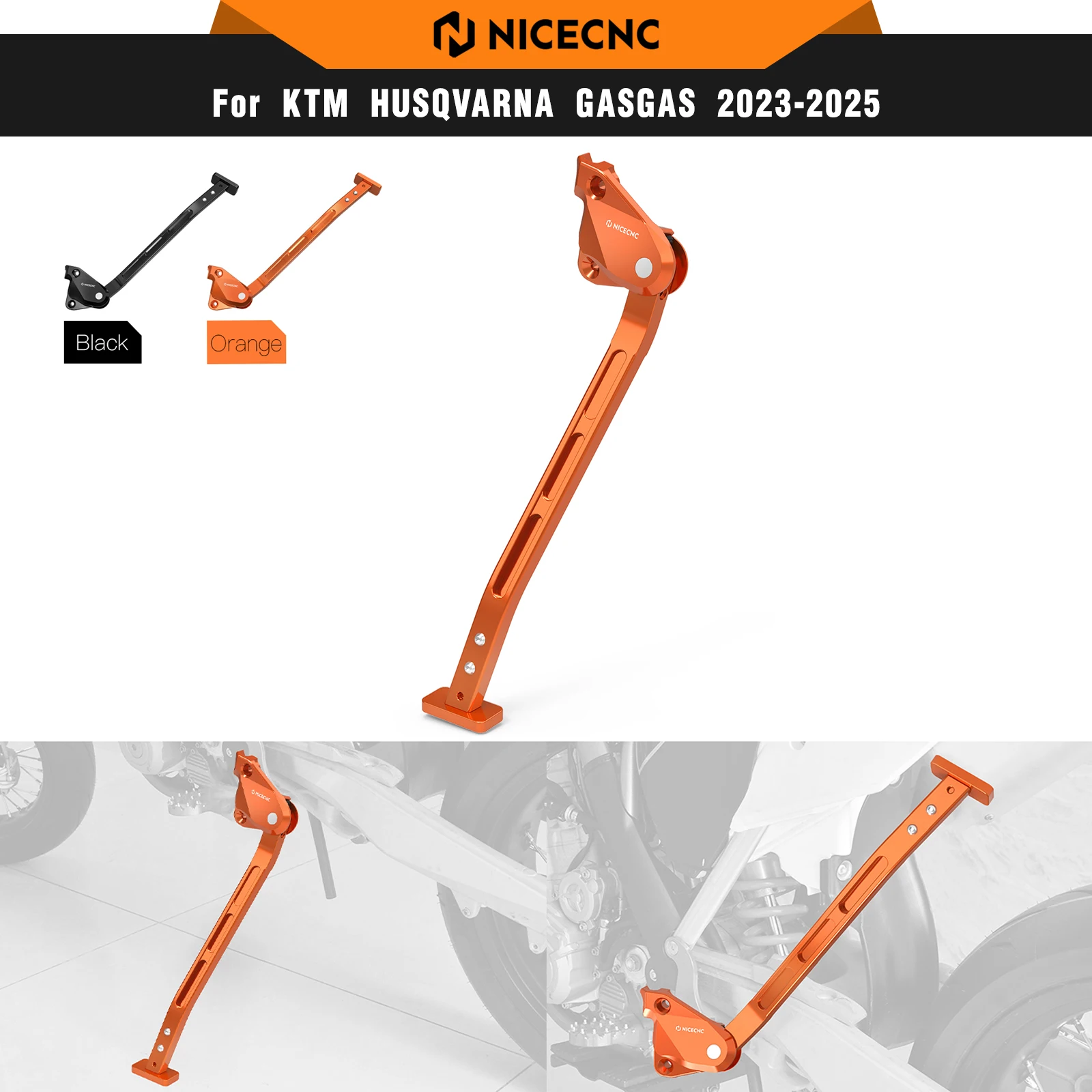 

NICENC For KTM SX-F 450 2016-2025 25MM Adjustable Kickstand Side Stand For KTM SX-F 350 SX 250 Husqvarna FC350 GasGas MC350F