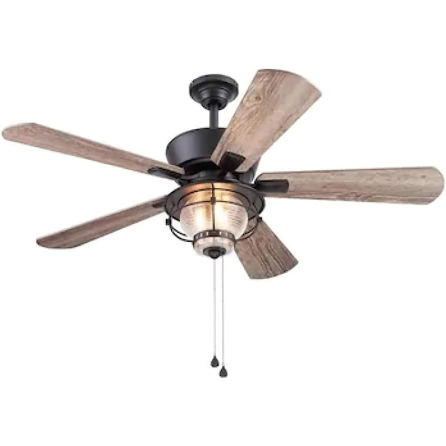 Merrimack II 52-in Matte Bronze LED Indoor/Outdoor Ceiling Fan with Light Kit (5-Blade)