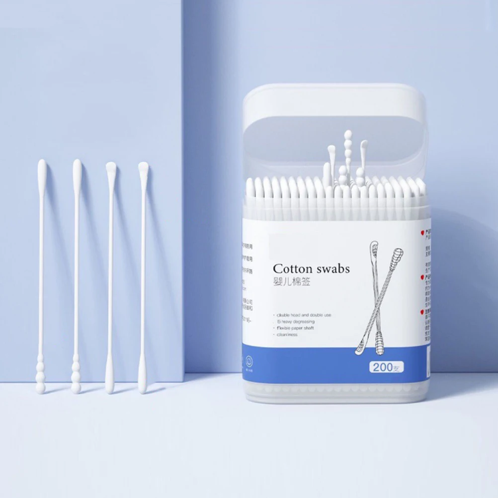 Double Ear Cleaning Tip Cotton Stick Swab Ear Cleaning Safe Soft Absorbent Cotton Stick Swab Baby hygiene