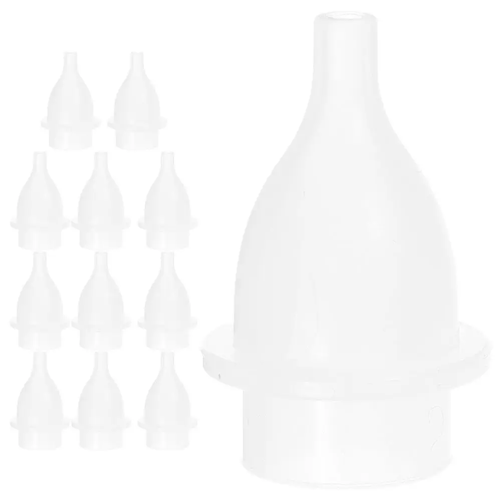 

12Pcs Clearing Tool Manual Operation Silicone Tips Replacement for Newborn Toddler Infant Nose Cleaner