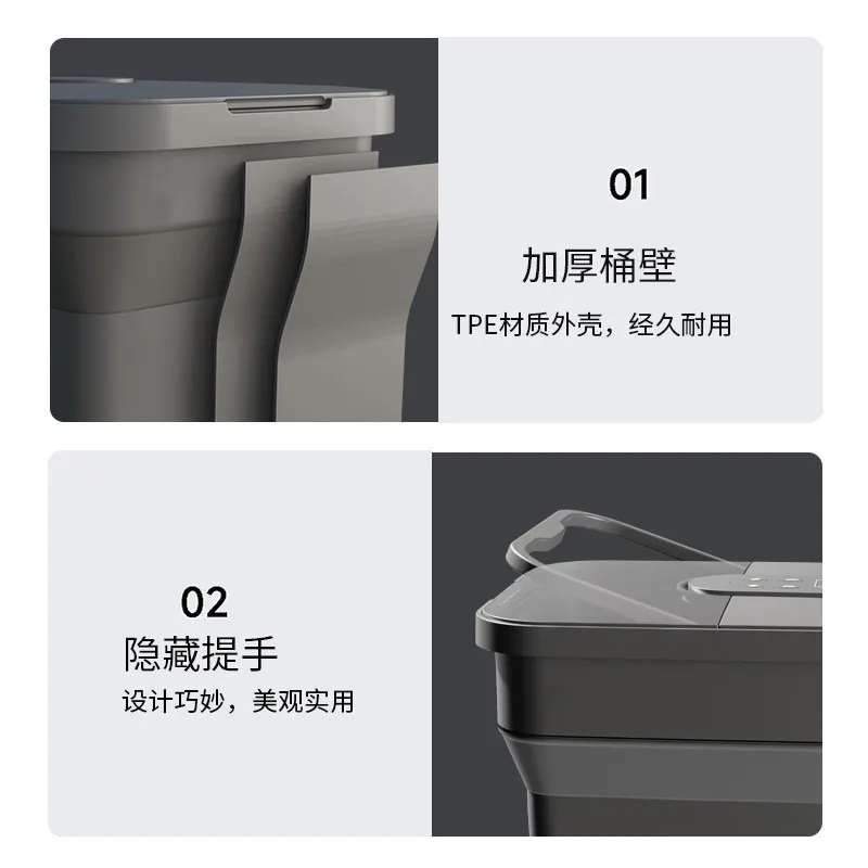 Picture 4: CFolding Electric Foot Bath Bucket, Remote Control Heated Foot Spa, Constant Temperature Massage Basin, Portable Insulated