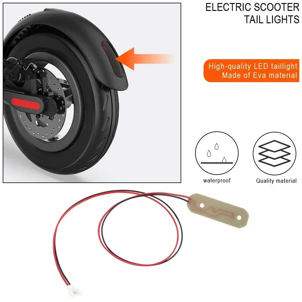 Electric Scooter Rear Tail Light LED Safety Stoplight Waterproof Brake Light Cable for HX X7 X8 E-Scooter Taillight Shell Cover