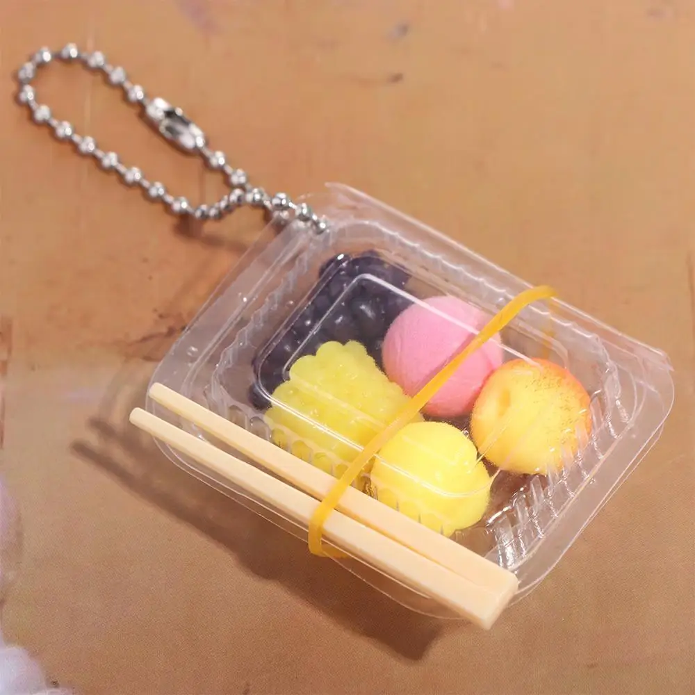 

Plastic Mini Fast Food Box Keychain Fast Food Box Mini Simulation Fast Food Box Keychain DIY Ins Fast Food Box Model Pendant