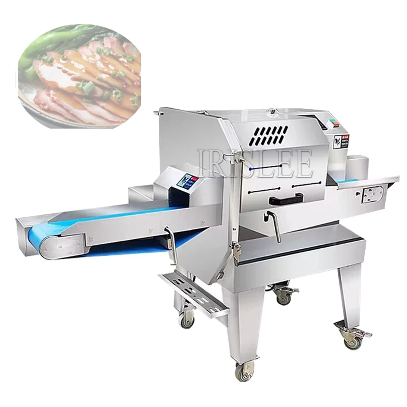 Numerical Control Cooked Meat Slicer Beef Bacon Ham Grilled Pork Cod Slicer Belly Shredder Section Cutter