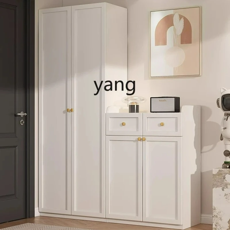 CX home solid wood door shoe cabinet integrated wall entrance cabinet household corridor entrance high cabinet