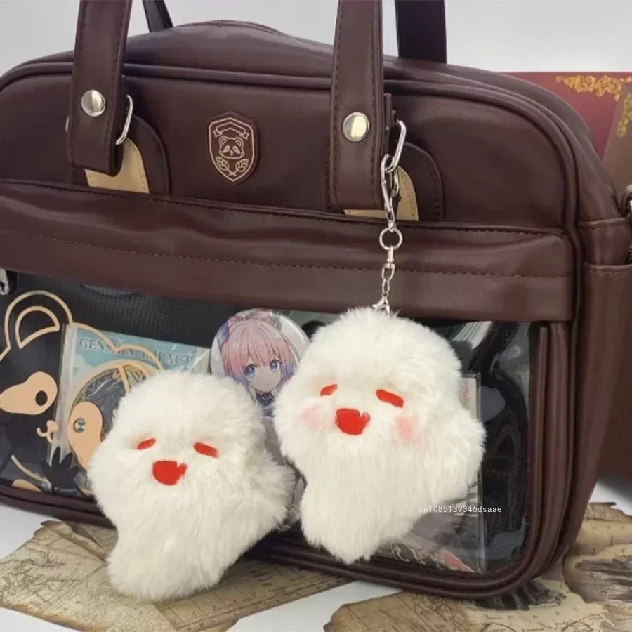 1 قطعة شبح الهالوين أنيمي سلاسل المفاتيح لطيف شبح Kawaii أفخم محشوة كيرينغ الكرتون الديكور حقيبة سلسلة مفاتيح قلادة الأزواج هدية #4