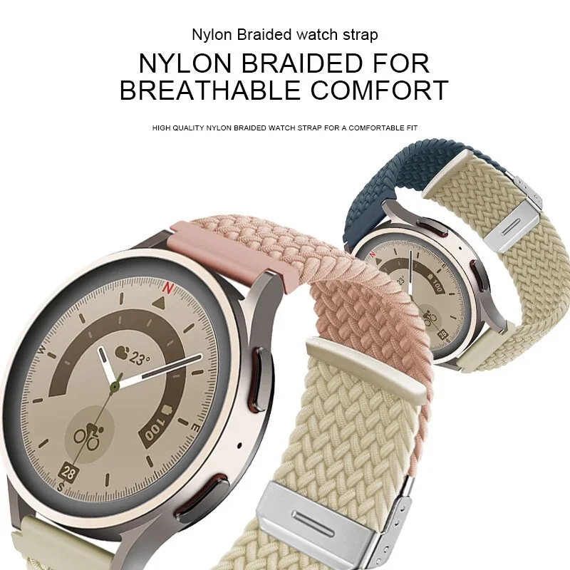 Correa de nailon trenzado de 18mm y 22mm para Huawei Watch GT5, pulsera de repuesto para reloj inteligente de 46mm, correa de reloj para Huawei GT5 de 41mm