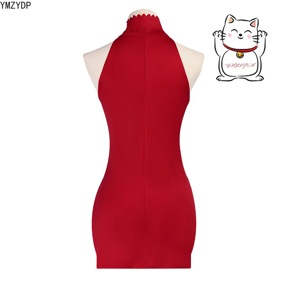 جديد حار بيع نامي الأحمر مثير الورك المعانقة اللباس هالوين كرنفال تأثيري أنيمي حلي الساخن بيع