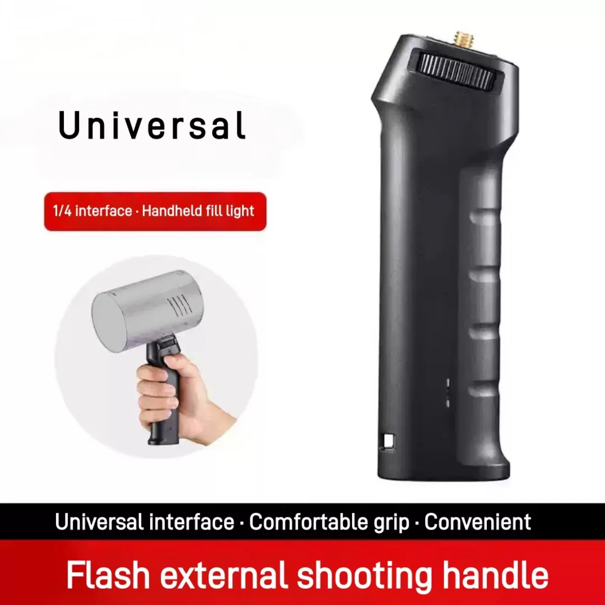 External Flash Move Handle 1/4 Thread Adapter Mount AD100 200 300 Outdoor Flash Lighting Lamp Grip Brace Holder Stand FG-100