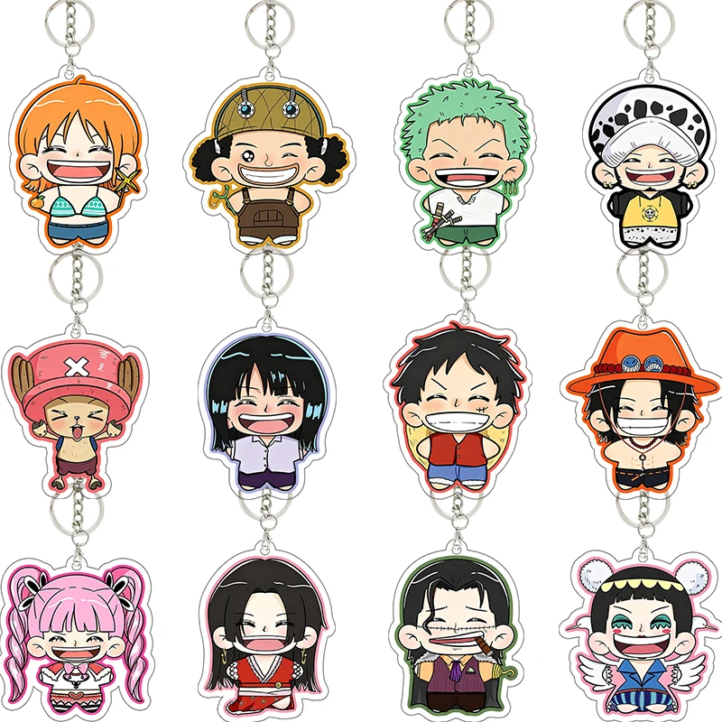 Perona ONEPIECE Nico Robin Luffy Ace Acrylic Keychain Anime Kawaii Surrounding Bag Pendant Accessories Decoration Exquisite Gift