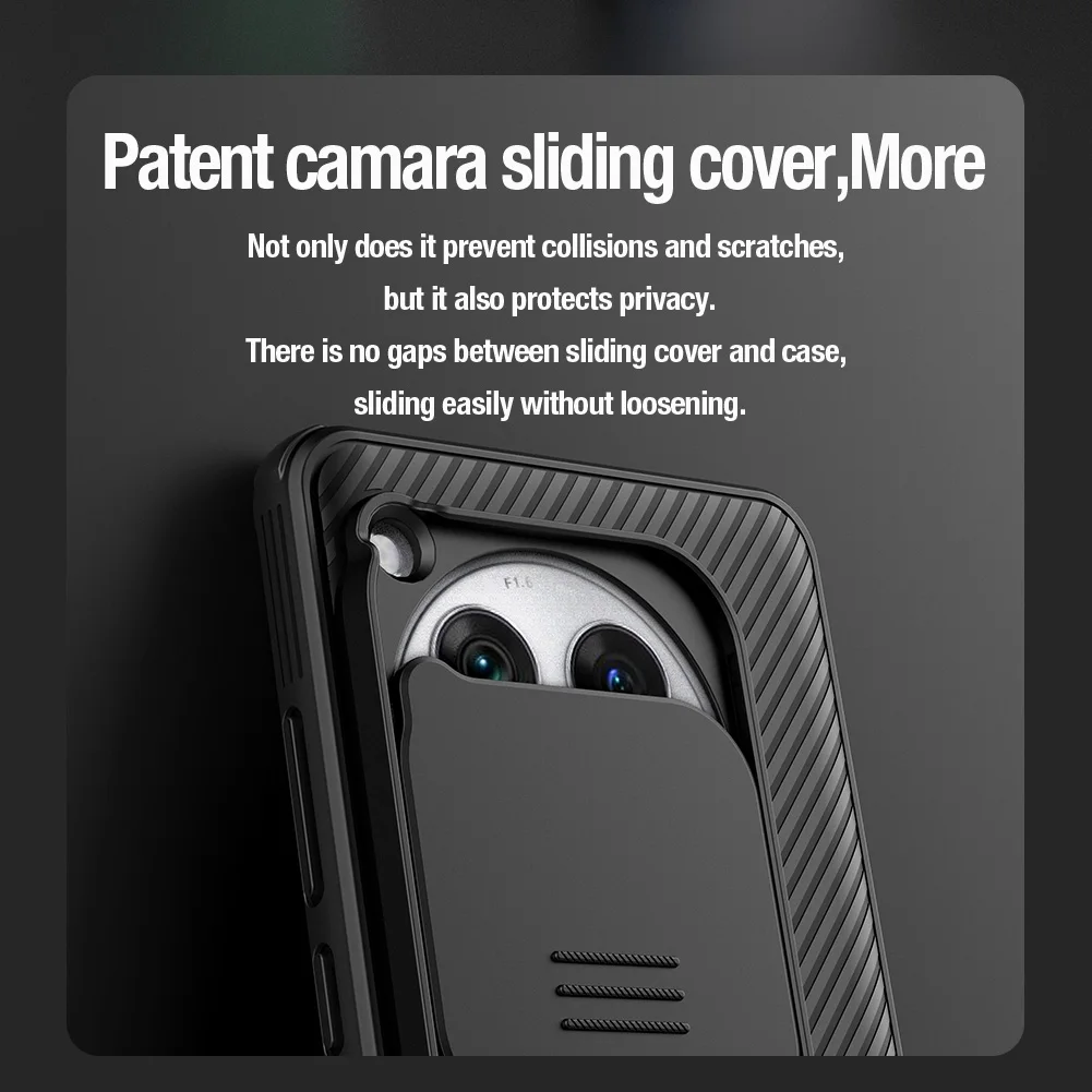 Nillkin-Coque de protection pour appareil photo pour OnePlus 12 5G, coque arrière, objectif 360, 1 + 12