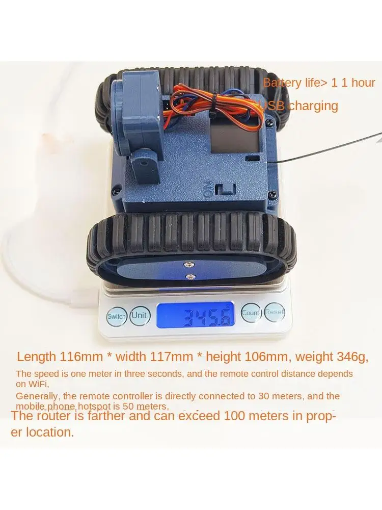 Sans fil Vidéo Robot Voiture Chariot Image Transmission Inoler pour ESP32-S3 IDF Vscode Programmable Kit 3D Impression Robot RC précieux