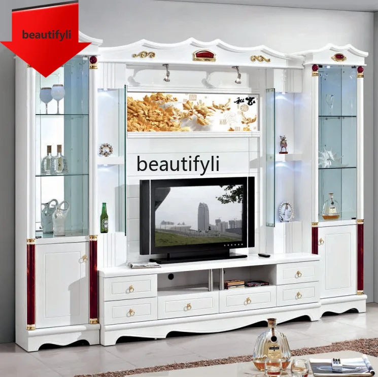 

a13 Встроенный шкаф для гостиной, многофункциональный стеклянный шкаф для хранения дверей, настенный шкаф для телевизора