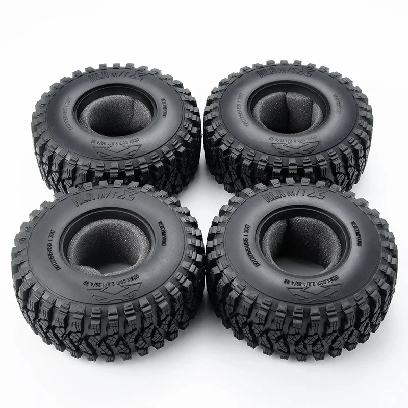 Peau de pneu simulée de 2,2 pouces, pneus à clipser d'escalade de 125MM pour SCX10, RR10, Ghost, TRX4, KM2