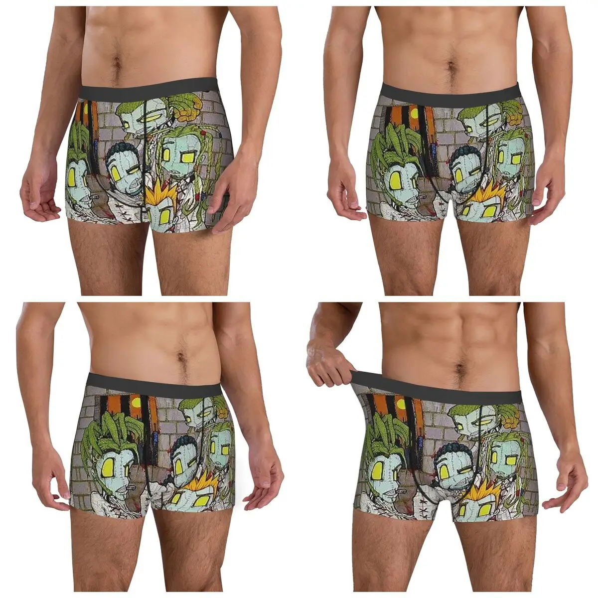 الملاكم السراويل السراويل كورن روك باند شعار (21) سراويل الرجال ملابس داخلية جيدة التهوية ل أوم رجل صديقها هدية #5