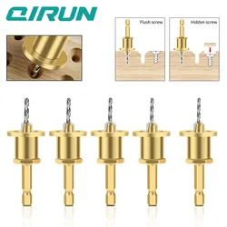 Adjustable hexagonal shank countersunk drill, screw step drill, self tapping screw alloy drill, woodworking tool