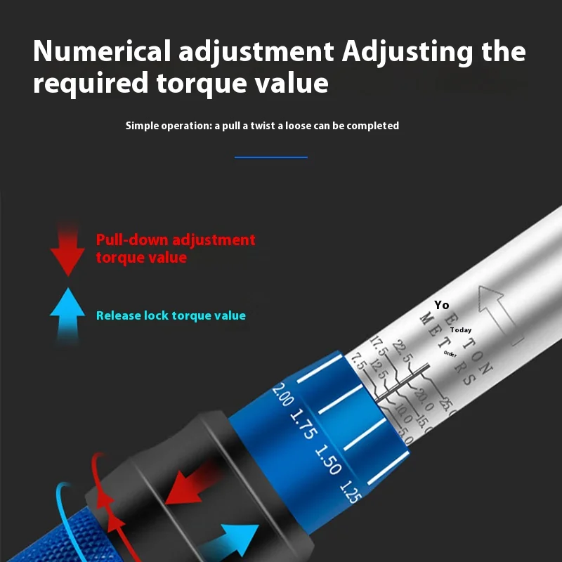 RAYENR Quick-release Torque Wrench Repairing Tool High Precise Torque Preset 5-25N.m Torque Adjustable 1/4inch Ratchet Wrench
