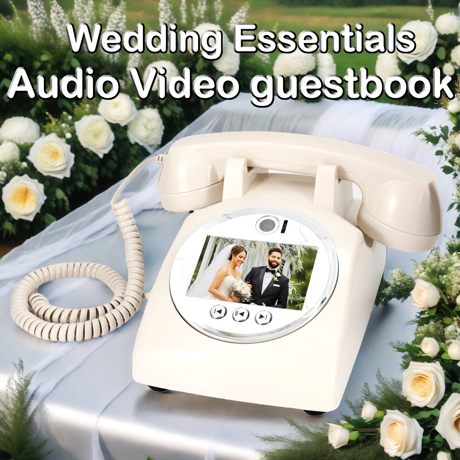 Wedding Audio Video Guestbook Phone Unique Av Guestbook Phone for Weddings Banquet Guest Video Sign-In Phone Party Wishes Video