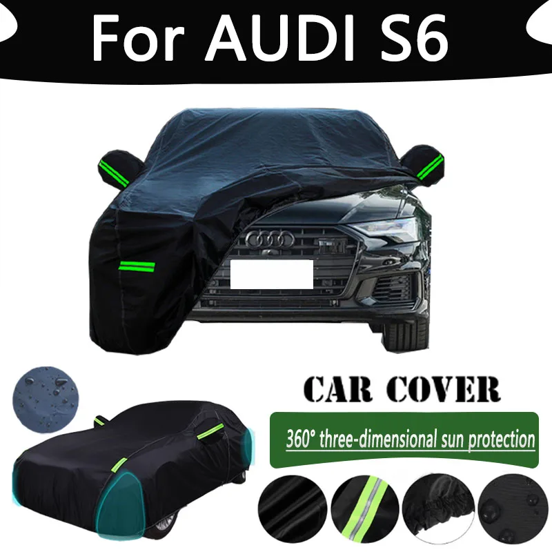 

For AUDI S6 Outdoor Protection Full Car Cover Snow Covers Rainwater Sunshine Dustproof Scratches Car Cover