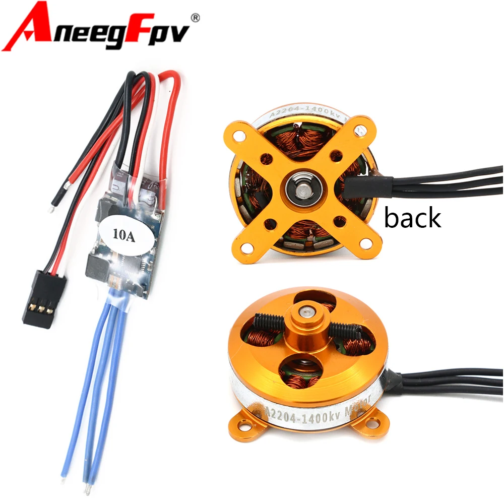 A 2204 7.5A 1400KV 50W SP Micro Brushless Motor W/ Mount + 10A ESC For RC Aircraft/KK Copter Quadcopter UFO