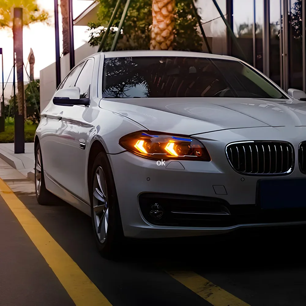 

Для BMW F10 525i 530i 535li 5 серии 2011-2017 автомобильные передние фонари в сборе, обновленная светодиодная линза проектора BMW G60, аксессуары