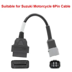 6 Pin Plug Cable Diagnostic Connector 6Pin to OBD2 Adapter For Suzuki Motorcycle