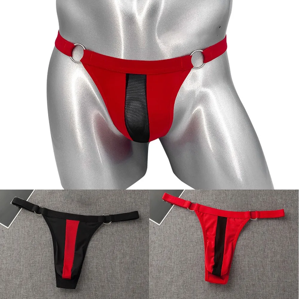 

Bikini Bottom Panties Men Mesh Bulge Pouch G-string Thong Tight T Pants Underwear Low-rise T-Back Panties Tanga Nightwear