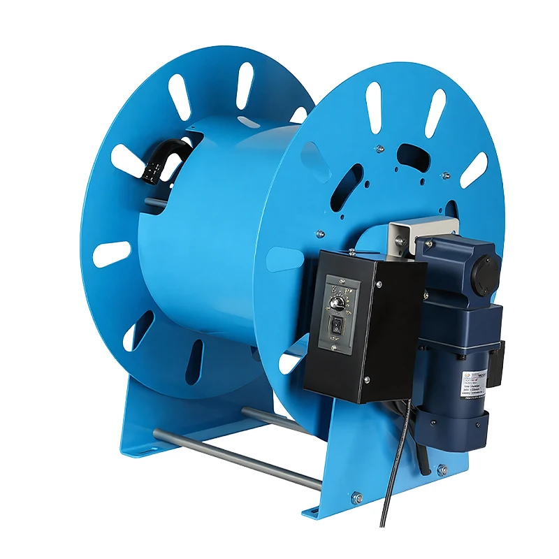 Electric Blue Heavy Duty 3/4 Carbon Steel Fuel Hose Reel 40M/60M No-load Operating Voltage 220V
