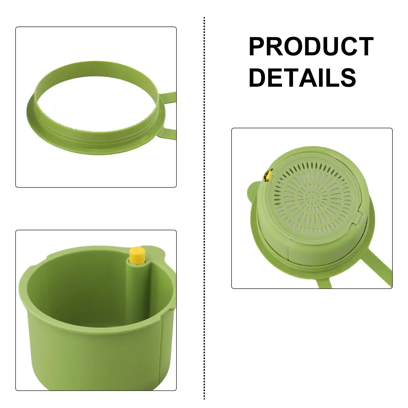 Hanging Sink Strainer Basket with Detachable Bottom Cover for Efficient Food Particle Capture and Kitchen Utensil Storage