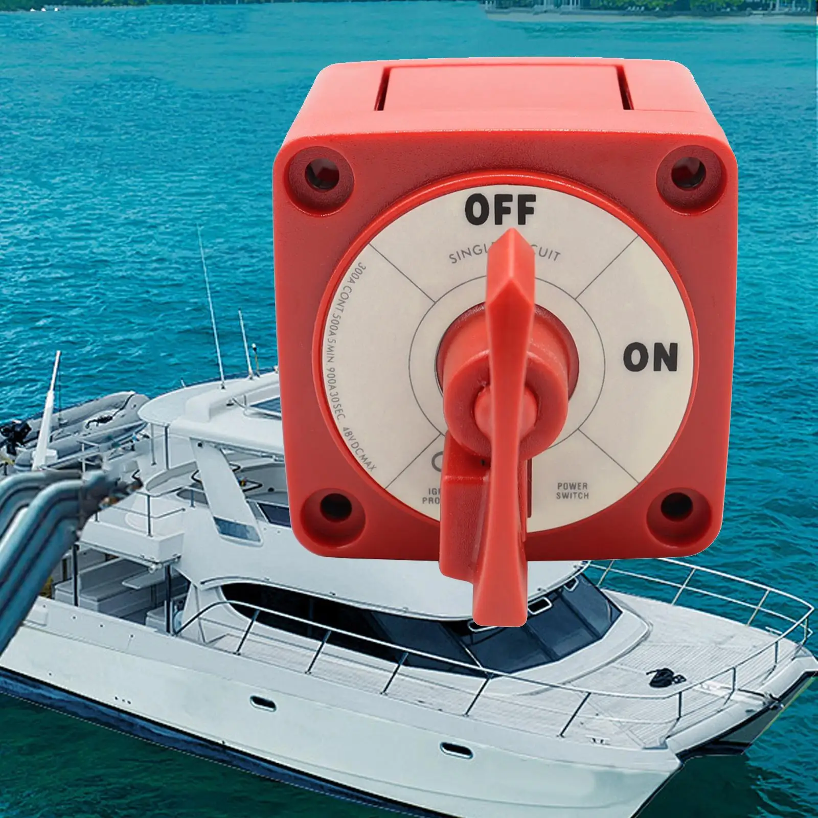 

Generic Battery Disconnect Switch 300A 48V Easy to Install Accessories Single Circuit for Van Yacht Truck Marine Trailer