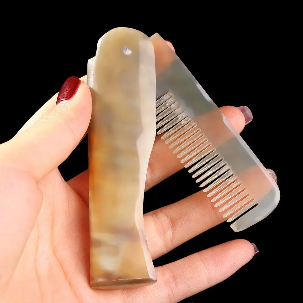 Girl Hair Styling Tool Hairdressing Yak Horn Comb Foldable Massage Comb Hair Care Tool