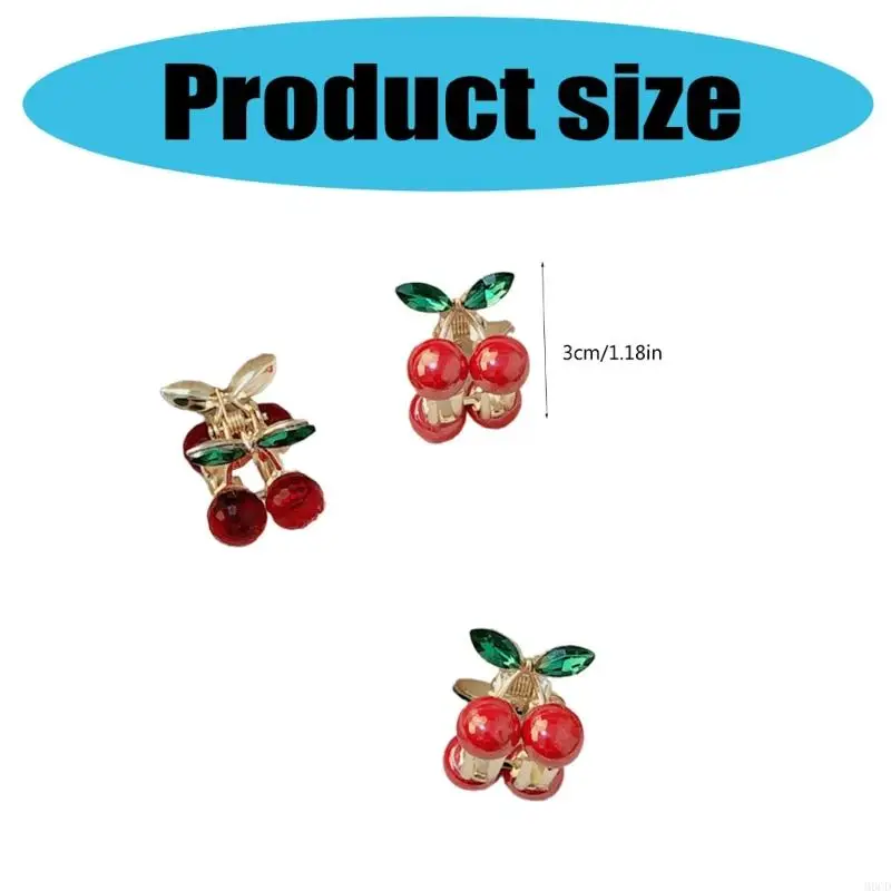 m6cd حلوة وحشيات الكرز شكل الكرز مقطع 2pcs المعادن مخلب مقطع قوي hamp