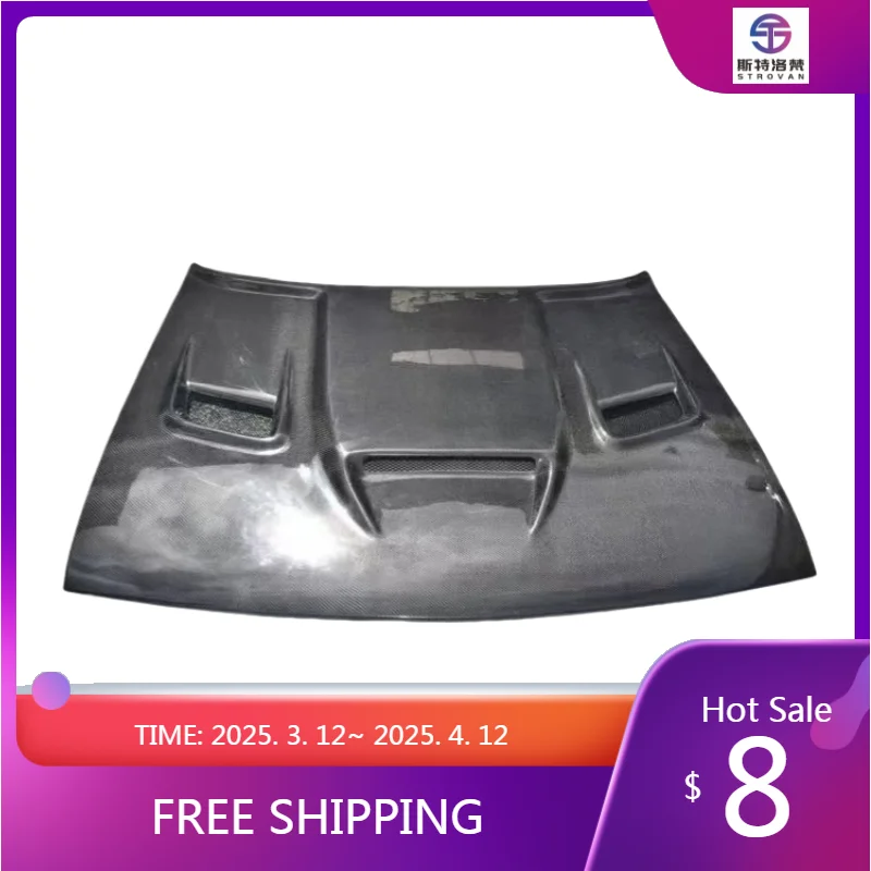 

Deren High QualityHigh Quality SRT Hellcat Style Engine Cover Hood Carbon Fiber Bonnet for Dodge Challenger 2008-2023
