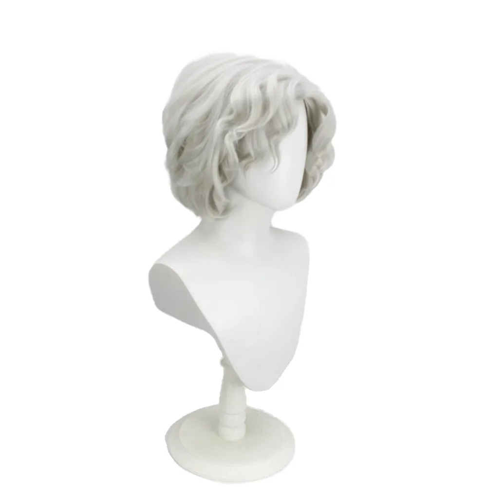 Kabuto Yakushi 실버 그레이 코스프레 가발 애니메이션 스파이크 헤어