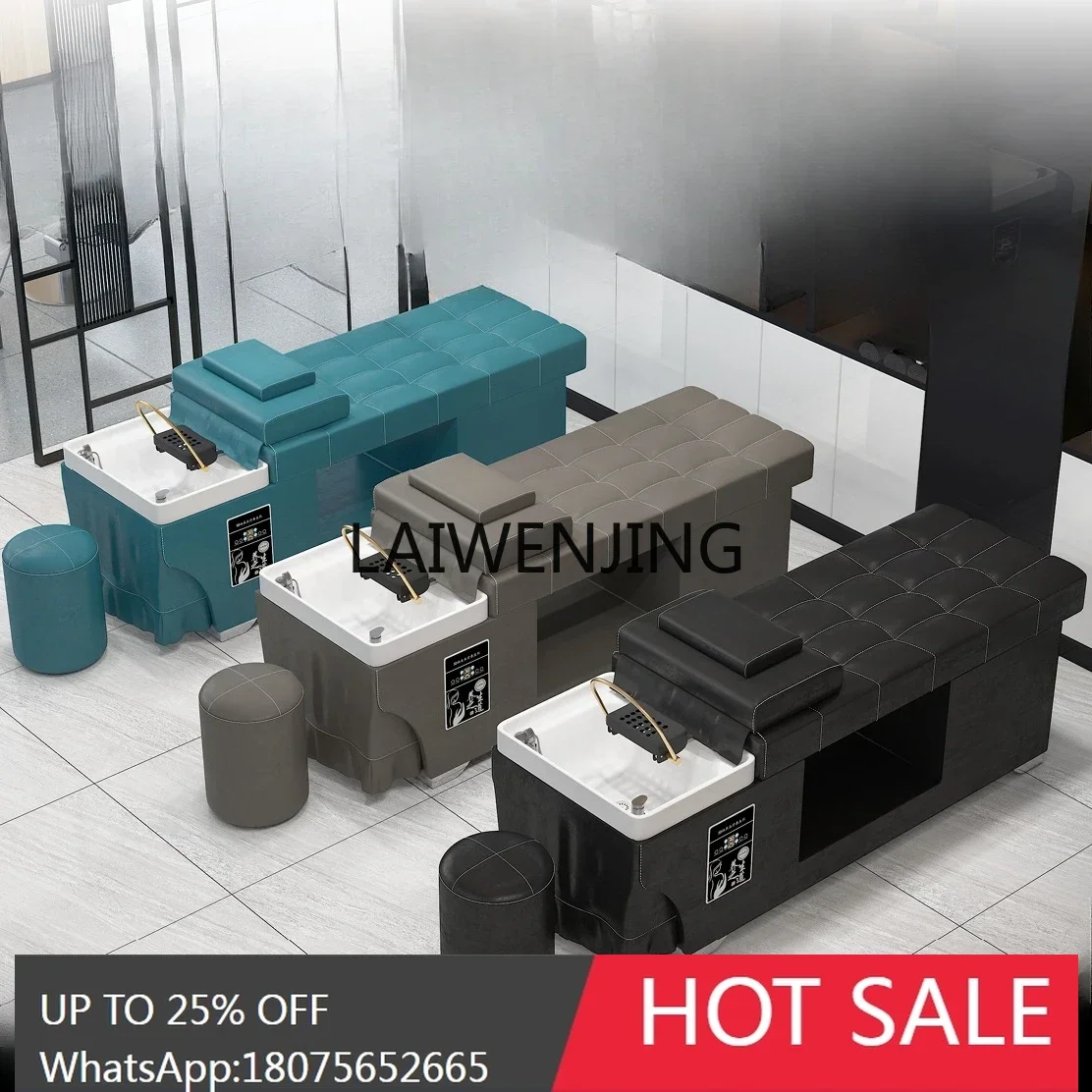 hair treatment shampoo Thai style full lying ear shop constant temperature water circulation flushing bed