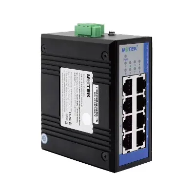 Yutai UT-6408GC 8-Port Unmanaged Gigabit Ethernet Switch DIN-Rail Wide Voltage