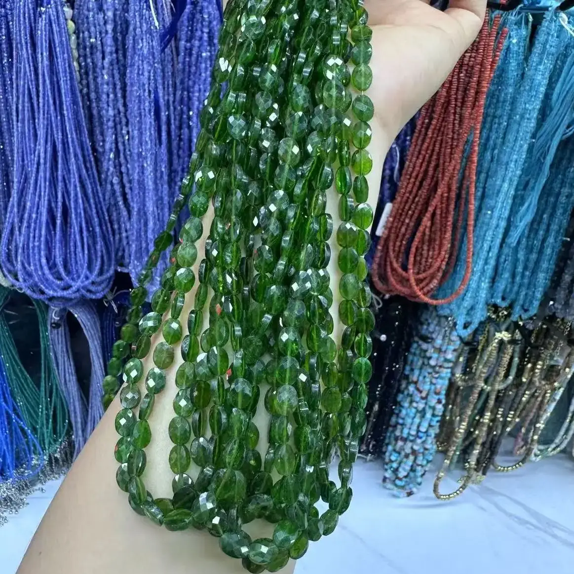 

AAAA Natural Green Diopside Gemstone 6x8mm Oval Shape Loose Beads Making DIY Bracelet Necklace for Jewelry Accessories Wholesale