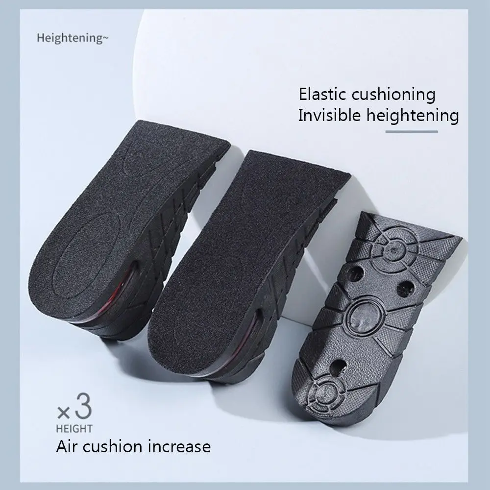 Men Heighten Shock Absorption Half Insoles Elevator Shoes Cushion Height Increase Insoles Heel Insert